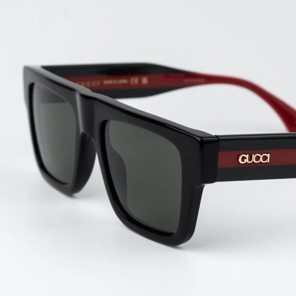 Gucci Men Sunglasses Black Grey Square GG1868S 001 NEW AUTHENTIC